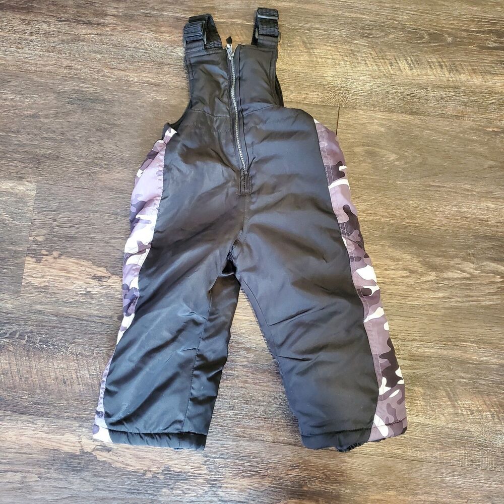 AQ Size 2T Snow Pants Overalls Black and Camo